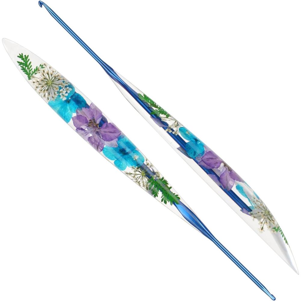 image:imageKatech 5mm Crochet Hooks with Floral PatternElegant ampUnique Crochet NeedlesLonger Smooth Glide Crocheting Hook for Arthritic Hands Beginners amp Professional Ideal Crochet GiftH25mm