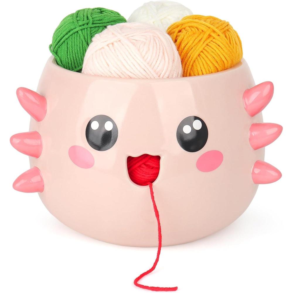 image:imageKatech Axolotl Yarn Bowl for Knitting Yarn Holder for Crocheting Large Cute Crochet Bowls Wool Storage for Knitter amp Crocheter TangleFree Crafting Gifts for Crocheters591inch