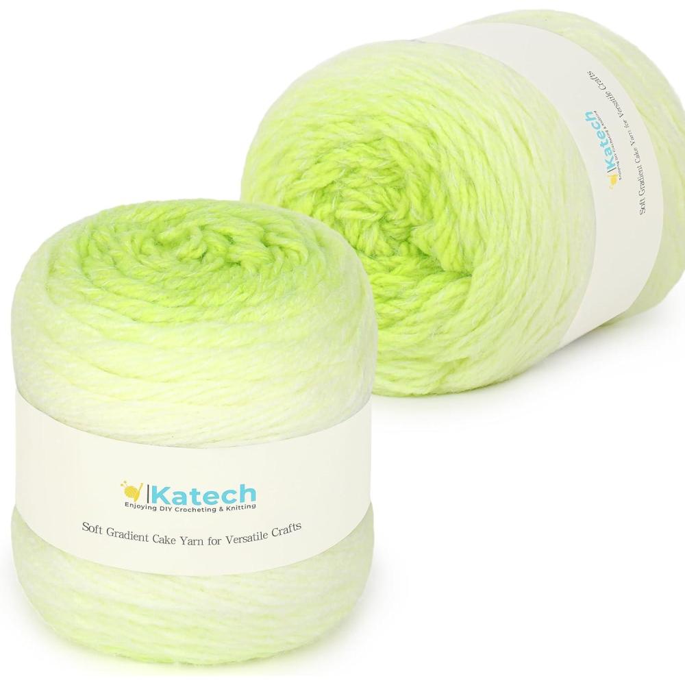 image:imageKatech Ombre Yarn for CrochetingLarge Skein of Gradient Yarn Cake2 Pack of 200g705 oz80 Acrylic20 Nylon 4 MediumPerfect for Star Blankets Scarves Shawls and Garments AColor J