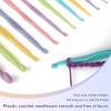 Katech 12 pcs Crochet Hooks Different Sizes (2.0-10.0 mm) Ergonomic Plastic Handle Crochet Knitting Needles Set DIY Craft Yarn Weaving Tools for Crochet Enthusiasts to Make Socks, Hat, Scarf, Bag, Cap(pink)