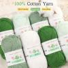 Katech 1OO% Cotton Yarn for Crocheting & Knitting–12-Color of 137 Yards/1.76 oz Baby Cotton Yarn Sport Weight CYC #2-Soft & Breathable-Ideal for Dishcloths, Baby Clothes, Potholders(G)