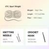 Katech 1OO% Cotton Yarn for Crocheting & Knitting–12-Color of 137 Yards/1.76 oz Baby Cotton Yarn Sport Weight CYC #2-Soft & Breathable-Ideal for Dishcloths, Baby Clothes, Potholders(C)