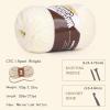Katech 1OO% Mercerized Cotton Yarn for Crocheting & Knitting–Soft Sport Weight CYC #2, 4 Pcs 3.52 Oz (100g)/273 Yd (250m), Ideal Crochet Yarn for Blankets, Clothes, Opera Cape, Bags, Dishcloth (A)(Cream)