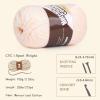 Katech 1OO% Mercerized Cotton Yarn for Crocheting & Knitting–Soft Sport Weight CYC #2, 4 Pcs 3.52 Oz (100g)/273 Yd (250m), Ideal Crochet Yarn for Blankets, Clothes, Opera Cape, Bags, Dishcloth (A)(White pink)