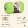 Katech 1OO% Mercerized Cotton Yarn for Crocheting & Knitting–Soft Sport Weight CYC #2, 4 Pcs 3.52 Oz (100g)/273 Yd (250m), Ideal Crochet Yarn for Blankets, Clothes, Opera Cape, Bags, Dishcloth (A)(Grass green)