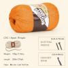 Katech 1OO% Mercerized Cotton Yarn for Crocheting & Knitting–Soft Sport Weight CYC #2, 4 Pcs 3.52 Oz (100g)/273 Yd (250m), Ideal Crochet Yarn for Blankets, Clothes, Opera Cape, Bags, Dishcloth (A)(Orange)