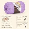 Katech 1OO% Mercerized Cotton Yarn for Crocheting & Knitting–Soft Sport Weight CYC #2, 4 Pcs 3.52 Oz (100g)/273 Yd (250m), Ideal Crochet Yarn for Blankets, Clothes, Opera Cape, Bags, Dishcloth (A)(Light purple)