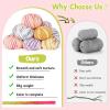 Katech 20 Skeins Cotton Yarn for Crocheting-55% Cotton 45% Acrylic-4 Medium (Worsted)-Super Soft Milk Cotton Yarn-Great Crochet and Knitting Starter Kit for Colorful Craft(Color G)