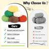 Katech 20 Skeins Cotton Yarn for Crocheting-55% Cotton 45% Acrylic-4 Medium (Worsted)-Super Soft Milk Cotton Yarn-Great Crochet and Knitting Starter Kit for Colorful Craft(Black)
