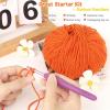 Katech 20 Skeins Cotton Yarn for Crocheting-55% Cotton 45% Acrylic-4 Medium (Worsted)-Super Soft Milk Cotton Yarn-Great Crochet and Knitting Starter Kit for Colorful Craft(Orange)
