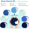 Katech 20 Skeins Cotton Yarn for Crocheting-55% Cotton 45% Acrylic-4 Medium (Worsted)-Super Soft Milk Cotton Yarn-Great Crochet and Knitting Starter Kit for Colorful Craft(Color F)