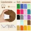 Katech 20 Skeins Cotton Yarn for Crocheting-55% Cotton 45% Acrylic-4 Medium (Worsted)-Super Soft Milk Cotton Yarn-Great Crochet and Knitting Starter Kit for Colorful Craft(Color A)