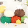 Katech 20 Skeins Cotton Yarn for Crocheting-55% Cotton 45% Acrylic-4 Medium (Worsted)-Super Soft Milk Cotton Yarn-Great Crochet and Knitting Starter Kit for Colorful Craft(Orange)