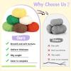 Katech 20 Skeins Cotton Yarn for Crocheting-55% Cotton 45% Acrylic-4 Medium (Worsted)-Super Soft Milk Cotton Yarn-Great Crochet and Knitting Starter Kit for Colorful Craft(Beige)
