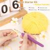 Katech 20 Skeins Cotton Yarn for Crocheting-55% Cotton 45% Acrylic-4 Medium (Worsted)-Super Soft Milk Cotton Yarn-Great Crochet and Knitting Starter Kit for Colorful Craft(Yellow)