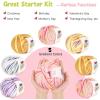 Katech 20 Skeins Cotton Yarn for Crocheting-55% Cotton 45% Acrylic-4 Medium (Worsted)-Super Soft Milk Cotton Yarn-Great Crochet and Knitting Starter Kit for Colorful Craft(Color G)