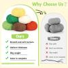 Katech 20 Skeins Cotton Yarn for Crocheting-55% Cotton 45% Acrylic-4 Medium (Worsted)-Super Soft Milk Cotton Yarn-Great Crochet and Knitting Starter Kit for Colorful Craft(Grass green)