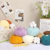 Katech 20 Skeins Cotton Yarn for Crocheting-55% Cotton 45% Acrylic-4 Medium (Worsted)-Super Soft Milk Cotton Yarn-Great Crochet and Knitting Starter Kit for Colorful Craft(Color A)