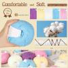 Katech 20 Skeins Cotton Yarn for Crocheting-55% Cotton 45% Acrylic-4 Medium (Worsted)-Super Soft Milk Cotton Yarn-Great Crochet and Knitting Starter Kit for Colorful Craft(Color B)