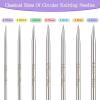 Katech 24 inch (60cm) Circular Knitting Needles Set, 2.75mm-5.00mm Stainless Steel Knitting Needles with Cables, 7 Sizes Round Needle for Sweaters, Hats, Socks, Scarves(24IN)
