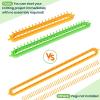 Katech 3 pcs Rectangle Knitting Looms Set Dense Pegs Loom Knitter Different Sizes Colorful Plastic Weaving Looms Set DIY Yarn Weaving Kits with a Crochet Hook and Needle (Color is Random)(3pcs Set (Sparse Pegs))
