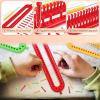 Katech 3 pcs Rectangle Knitting Looms Set Dense Pegs Loom Knitter Different Sizes Colorful Plastic Weaving Looms Set DIY Yarn Weaving Kits with a Crochet Hook and Needle (Color is Random)(3pcs Set (Dense Pegs))