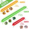 Katech 3 pcs Rectangle Knitting Looms Set Dense Pegs Loom Knitter Different Sizes Colorful Plastic Weaving Looms Set DIY Yarn Weaving Kits with a Crochet Hook and Needle (Color is Random)(3pcs Set (Sparse Pegs))