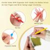 Katech 4pcs Small Sizes Crochet Hooks, 1.0mm, 1.25mm, 1.5mm, 1.75mm Lace Crochet Hook Ergonomic Handle, Smooth Crochet Needles for Dreadlocks Hair, Fine Work, Lace Knitting (Color is Random)