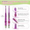 Katech 5mm Crochet Hooks with Floral Pattern-Elegant &Unique Crochet Needles-Longer Smooth Glide Crocheting Hook for Arthritic Hands, Beginners & Professional Ideal Crochet Gift(H)(6.5mm)