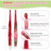 Katech 5mm Crochet Hooks with Floral Pattern-Elegant &Unique Crochet Needles-Longer Smooth Glide Crocheting Hook for Arthritic Hands, Beginners & Professional Ideal Crochet Gift(H)(8.0mm)