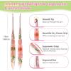 Katech 5mm Crochet Hooks with Floral Pattern-Elegant &Unique Crochet Needles-Longer Smooth Glide Crocheting Hook for Arthritic Hands, Beginners & Professional Ideal Crochet Gift(H)(3.5mm)