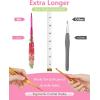 Katech 5mm Crochet Hooks with Floral Pattern-Elegant &Unique Crochet Needles-Longer Smooth Glide Crocheting Hook for Arthritic Hands, Beginners & Professional Ideal Crochet Gift(H)(2.0mm)