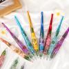 Katech 5mm Crochet Hooks with Floral Pattern-Elegant &Unique Crochet Needles-Longer Smooth Glide Crocheting Hook for Arthritic Hands, Beginners & Professional Ideal Crochet Gift(H)(3.0mm)