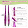 Katech 5mm Crochet Hooks with Floral Pattern-Elegant &Unique Crochet Needles-Longer Smooth Glide Crocheting Hook for Arthritic Hands, Beginners & Professional Ideal Crochet Gift(H)(10.0mm)
