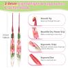 Katech 5mm Crochet Hooks with Floral Pattern-Elegant &Unique Crochet Needles-Longer Smooth Glide Crocheting Hook for Arthritic Hands, Beginners & Professional Ideal Crochet Gift(H)(2.0mm)
