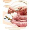 Katech 8PCS Tunisian Crochet Hooks Set, 13.78 Inch Large Crochet Hooks 6.5mm-11mm Aluminum Crochet Needles, Extra Long Crochet Needles for Beginner Learn to Crochet Blanket Shawls Gift