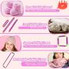 Katech Adjustable Knitting Looms Set -Customized Sizes for Your Project-Afghan Loom-Blanket Loom-Sock Scarf Loom-Hat Loom for Crocheting-Crochet Loom with Loom Knitting Book Hook Needle (All-in-one)