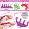 Katech Adjustable Knitting Looms Set -Customized Sizes for Your Project-Afghan Loom-Blanket Loom-Sock Scarf Loom-Hat Loom for Crocheting-Crochet Loom with Loom Knitting Book Hook Needle (All-in-one)