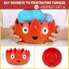Katech Axolotl Yarn Bowl for Knitting, Yarn Holder for Crocheting, Extra Large Cute Crochet Bowls Wool Storage for Knitter & Crocheter Tangle-Free Crafting, Gifts for Crocheters Knitter(red)