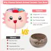 Katech Axolotl Yarn Bowl for Knitting, Yarn Holder for Crocheting, Extra Large Cute Crochet Bowls Wool Storage for Knitter & Crocheter Tangle-Free Crafting, Gifts for Crocheters Knitter(pink)