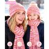 Katech Beginner Knitting Kit – Learn to Knit Kit for Adults & Kids – Complete Hat, Scarf, Gloves Starter Kit with Step-by-Step Instructions(colorful)