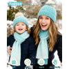 Katech Beginner Knitting Kit – Learn to Knit Kit for Adults & Kids – Complete Hat, Scarf, Gloves Starter Kit with Step-by-Step Instructions(gradient)