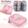 Katech Crochet Hook Case-Empty Zipper Bags Portable Travel Crochet Storage Bag Organizer with Web Pocket and Crochet Hook Holder Slots for Carrying Crochet Needles (Up to 7”)