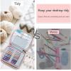 Katech Crochet Hook Case-Empty Zipper Bags Portable Travel Crochet Storage Bag Organizer with Web Pocket and Crochet Hook Holder Slots for Carrying Crochet Needles (Up to 7”)