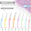 Katech Crochet Hooks 8 Pieces Different Sizes (2.5mm-6.0mm) Smooth Knitting Needles Ergonomic Handle Retro Fancy Crochet Needle Hand DIY Crafts Yarn Weaving Tools for Crochet Lovers(Multicolor)