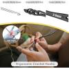 Katech Crochet Hooks 8 Pieces Different Sizes (2.5mm-6.0mm) Smooth Knitting Needles Ergonomic Handle Retro Fancy Crochet Needle Hand DIY Crafts Yarn Weaving Tools for Crochet Lovers(Black)