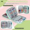Katech Crochet Hooks Kit with Case, 85-Piece Crochet Hooks Set, Ergonomic Crochet Hook Crochet Needles Weave Yarn Kits DIY Hand Knitting Art Tools for Beginners and Experienced Lovers(Green)