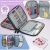 Katech Crochet Hooks Kit with Case, 85-Piece Crochet Hooks Set, Ergonomic Crochet Hook Crochet Needles Weave Yarn Kits DIY Hand Knitting Art Tools for Beginners and Experienced Lovers(Cats Pattern)