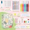 Katech Crochet Hooks Kit with Case, 85-Piece Crochet Hooks Set, Ergonomic Crochet Hook Crochet Needles Weave Yarn Kits DIY Hand Knitting Art Tools for Beginners and Experienced Lovers(Green)
