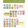 Katech Crochet Kit for Beginners, 50 Granny Squares Crochet Kits for Adults Beginner Learn to Crochets w/Step-by-Step Video Tuturials, Knitting Kit w/1378yds Yarn Granny Square Card Deck- 80% Cotton(Brown-orange gradient)